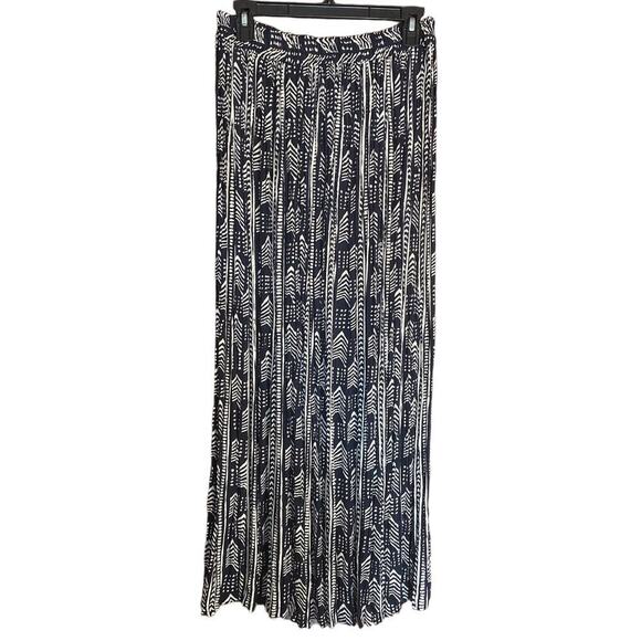 Chico's Maxi Flowy Pleated Skirt Medium
